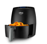 Ufesa Fry4two Air Fryer Zonder Olie van 2L, 6 programma's, 1200W, Timer, Temperatuur 80ºC - 200ºC, Zonder BPA, Anti-aanbakmandje en -bakplaat, Koud Aanvoelend Lichaam/handvat, Zwart