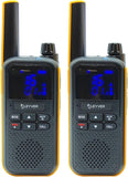 Cleyver Talk 54, Professionele Walkie Talkies, Robuust IP54, PMR446, Vergunningsvrij, Lange Batterijlevensduur, 16 Kanalen, Zaklamp, Micro USB, 2.5mm Jack, Voor Zwaar Gebruik, Zwart, Geel