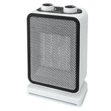 Korona 60001 Mini keramische ventilatorkachel 4 standen 1.500 watt Keramische verwarmingstechnologie Oscillatie Ideaal voor het snel verwarmen van kleine ruimtes,wit en grijs