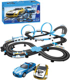 Electric Race Car Track Set Racing Tracks Toy-Electric with 2 Hand Controllers 2 Race Cars 2 Ferris Wheel (360 Degree Rotation) Gift Flexible Toys