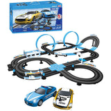 Electric Race Car Track Set Racing Tracks Toy-Electric with 2 Hand Controllers 2 Race Cars 2 Ferris Wheel (360 Degree Rotation) Gift Flexible Toys