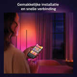 Philips Hue Ambiance Gradient Lightstrip 2 Meter - Wit en Gekleurd Licht - LED Strip Werkt met Alexa en Google Home - Verbind met Bluetooth of Bridge - Dimbaar - Basis