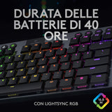 Logitech G 915 LIGHTSPEED TKL Tenkeyless-toetsenbord, draadloos, mechanisch gamingprofiel, GL-Tactile Switches, LIGHTSYNC RGB, +40 uur batterijduur, Italiaans QWERTY - zwart