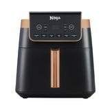 Ninja Airfryer MAX PRO, 6.2L, Gebruikt Geen Olie, Grote Vierkante Enkele Lade, Braden, Bakken, Airfryen, Gezinsformaat, Antiaanbaklaag, Vaatwasmachinebestendig Mandje en Crisperplaat, AF180EUCP