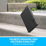 Logitech Rugged Folio voor iPad (7e 8e & 9e generatie), Beschermende toetsenbordcase met Smart Connector en duurzaam morsbestendig toetsenbord, QWERTY US International layout - Graphite