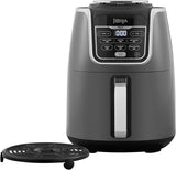 Ninja Airfryer MAX, 5,2L, 6-in-1, Olievrij, Airfryen, Max Crisp, Braden, Bakken, Drogen, Gezinsformaat, Voor Bevroren Voedsel, Vaatwasmachinebestendige Mand Met Anti-aanbaklaag, Grijs & Zwart AF160EU