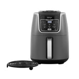 Ninja Airfryer MAX, 5,2L, 6-in-1, Olievrij, Airfryen, Max Crisp, Braden, Bakken, Drogen, Gezinsformaat, Voor Bevroren Voedsel, Vaatwasmachinebestendige Mand Met Anti-aanbaklaag, Grijs & Zwart AF160EU