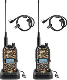 Retevis EZTalk 62 Oplaadbare Walkie-Talkies, Tweewegradio met 2200 mAh Li-on-Batterij, Dempen, IP67, 7 Jachtoproepen, Radiocommunicatie voor de Jacht, Buiten (2 Stuks, Camouflage)