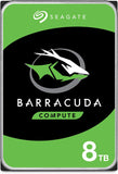 Seagate BarraCuda, 8 TB, interne harde schijf, 3,5 inch, SATA, 6 Gb/s, 5.400 RPM, 256 MB cache, voor computer, desktop-pc, FFP (ST8000DMZ04/004)