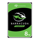 Seagate BarraCuda, 8 TB, interne harde schijf, 3,5 inch, SATA, 6 Gb/s, 5.400 RPM, 256 MB cache, voor computer, desktop-pc, FFP (ST8000DMZ04/004)