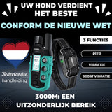 PAWPRO Trainingshalsband voor Honden, Bereik XXL van 3000m, Voldoet aan Nieuwe Wet 2024 Dierenwelzijn, 3 Modi BIEP, Boost Trilling, voor Honden van Alle Groottes, Waterdicht en Oplaadbaar