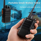 Retevis RB646 waterdichte 2-weg radio, walkie talkie lange afstand, PMR446 noodalarm, draagbare mini twee-weg radio voor commercieel (zwart, 6 stuks)