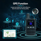 Retevis L61 Netwerk Walkie Talkies, 4G POC Walkie Talkie Lang Bereik met GPS, 2500 mAh, Groepsoproep, Onbeperkt Bereik Robuuste Smartphone Radio voor Hotel, Vracht (Zwart, 2 Stuks)