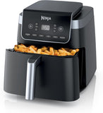 Ninja Air Fryer Pro XL 6-in-1 met 6,5 QT-capaciteit, max knapperig, luchtbakken, luchtbraden, bakken, opwarmen, drogen, Max Crisp-technologie met 450F, anti-aanbakmand en knapperige plaat, grijs,