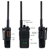 Retevis RT86 Lange Afstand Walkie-Talkie, Professionele Tweewegradio Voor Volwassenen, 2600 mAh Oplaadbaar, Krachtige Draagbare Radio, Walkie-Talkies Voor Bouwplaats (Zwart, 4 stuks)