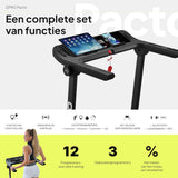 ZIPRO Pacto Opvouwbare Loopband voor Thuis, Elektrische Loopband Compact voor Wandelen en Hardlopen, Snelheid 0,8-16 km/h, Max. Gebruikersgewicht 130 kg, LED Display, 12 Programma’s, Ruimtebesparend