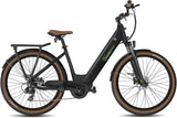 SachsenRAD E-SUV CityBike C5 Centro aflevermaster met alarmsysteem, e-bike middenmotor met lage instap, remlicht, 27,5" heren-pedelec, elektrische fiets kleurendisplay brede banden StVZO