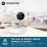 Motorola Nursery Babyfoon met Camera - Baby Monitor VM50G - Baby Camera met Kleuren Display, Tweeweg Communicatie en Infrarood Nachtvisie - 300M Bereik - Inzoomen, Kantelen en Draaien