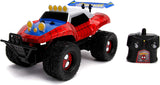 Jada Toys 253228000 - Spider Marvel RC Spiderman, Buggy, op afstand bestuurde auto, turbofunctie, 2-kanaals afstandsbediening, USB-oplaadfunctie, incl. batterijen, 1:14, rood/blauw, één maat