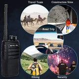 Retevis RT21 2-Weg Radio Lange Afstand, Oplaadbare Walkie Talkie, Draagbare Handheld Walkie Talkies voor Volwassenen Campingcommunicatie, Redden, Noodgeval (Zwart, 5 Stuks)