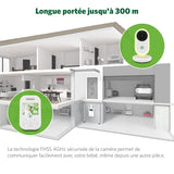 LeapFrog LF2423 babyfoon met camera, babyfoon met camera, groot bereik, 2,8 inch video babymonitor, 2-voudige zoom, temperatuursensor, geluidsactiveringsmodus, intercom, lange batterijduur