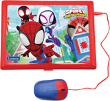 Lexibook, Spidey en zijn ongelooflijke vrienden, Frans/Engels educatief laptop, speelgoed voor kinderen, 170 activiteiten om te leren, games en muziek, groot scherm, rood/blauw, JC599SPi1