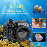 Sea frogs voor Sony RX100, RX100II, RX100III, RX100iv, 195/60 m, onderwatercamera, waterdicht, RX100 V-behuizing