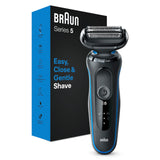 Braun Series 5 scheerapparaat voor heren, elektrisch scheerapparaat, EasyClean, nat en droog, oplaadbaar en draadloos, vaderdagcadeau, 51-b1000s, blauw