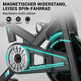 Wenoker Apartment Bike, verstelbare magnetische weerstand, hometrainer met comfortabele zitting en display, cardiotraining hometrainer, draagvermogen 160 kg