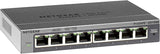 Netgear GS108E Managed Switch 8-poorts Gigabit Ethernet LAN Switch Plus (Network Switch Managed, VLAN, IGMP Snooping, QoS, fanless, robuuste metalen behuizing, ProSAFE levenslange garantie)