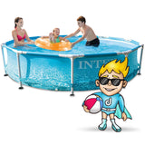 Intex 10ft x 30" Beachside Metal Frame Pool Set