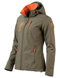 Storm Explorer Softshelljas voor dames, ademend en waterdicht, lichte overgangsjas voor de lente en zomer, weerbestendige outdoorjas, regenjas met capuchon