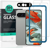 IBYWIND 2 Pack Screen Protector voor Google Pixel 9 Pro XL 5G 6,73",9H hardheid gehard glas,met 1Pc Camera Lens Protector,eenvoudig te installeren