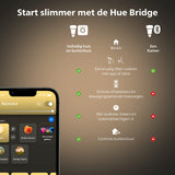Philips Hue Starterkit White E27-3 Hue Lampen, Smart Button en Hue Bridge - Warm Wit Licht - Werkt met Alexa en Google Home