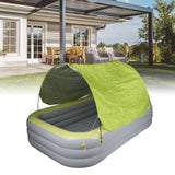 Inflatable Sunbed Sun Lounger, Inflatable Swimming Pool with Large Capacity with Thickened Canopy, Protection Outdoor Inflatable Pool for Adult Family Backyard Outdoor (GREEN)