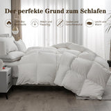 BPC Donzen dekbed 240 x 260 cm, zomerdekbed, 100% biologisch katoen, zachte veren donsvulling, Öko-Tex en RDS-gecertificeerd dekbed, 240 x 260 cm, ivoorwit