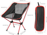 Opvouwbare campingstoelen, Outdoor opvouwbare visstoel Draagbare aluminium ultralichte kampeeruitrusting