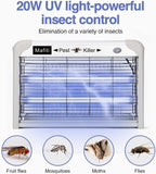 Elektrische Insectenmoordelaar, Mafiti muggenmoordelaar Vliegenval Elektrische Binnenmuggenzapper 20W met UV-licht, Elektrische Muggenval voor Keuken, Huis, Binnenplaats (Grijs)