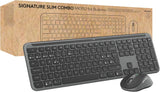 Logitech Signature Slim MK950 for Business, draadloos toetsenbord en muiscombinatie, discreet schrijven, veilige ontvanger, bluetooth, wereldwijde certificering, Windows/Mac/Chrome/Linux, grafiet