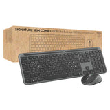 Logitech Signature Slim MK950 for Business, draadloos toetsenbord en muiscombinatie, discreet schrijven, veilige ontvanger, bluetooth, wereldwijde certificering, Windows/Mac/Chrome/Linux, grafiet