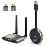 Draadloze HDMI-zender en -ontvanger 4K, 5G 165FT/50M HDMI-extender HDMI VGA Video/Audio Dual Screen-transmissie, live-transmissie voor laptop, tablet, camera, ondersteuning Nefix/TikTok/YouTube