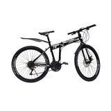 CUMELLIIR Bergsteiger Mountainbike, 26 inch (66 cm), met twee schijfremmen, jongensfiets, 26 inch, 21 versnellingen, vouwfiets voor volwassenen, fiets voor dames en heren, wit