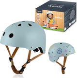 Lionelo Helm Explorer Verstelbare Gecertificeerde Kinderveiligheidshelm Maat S (50-56cm) Slagvast & Geventileerd Ontworpen voor Creatief Krijt & Marker Maatwerk, Fietsen & Outdoor Avonturen