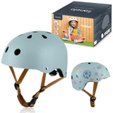 Lionelo Helm Explorer Verstelbare Gecertificeerde Kinderveiligheidshelm Maat S (50-56cm) Slagvast & Geventileerd Ontworpen voor Creatief Krijt & Marker Maatwerk, Fietsen & Outdoor Avonturen