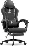 Dowinx Gamingstoel, racing, gamerstoel, ergonomische gamingstoel met lendensteun, gamingstoel, PU-leer, pc-stoel, verbrede rugleuning, 150 kg, zwart