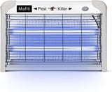 Elektrische Insectenmoordelaar, Mafiti muggenmoordelaar Vliegenval Elektrische Binnenmuggenzapper 20W met UV-licht, Elektrische Muggenval voor Keuken, Huis, Binnenplaats (Grijs)