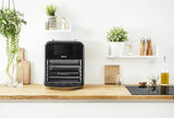 Tefal FW5018 Easy Fry Oven & Grill 9-in-1 Air Fryer, 11 Litre for 6 Servings, 7 Accessories, 8 Programs, Online Recipes, Timer, Healthy Cooking, Fast and Energy Efficient, Black