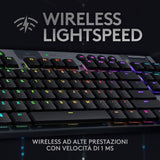 Logitech G 915 LIGHTSPEED TKL Tenkeyless-toetsenbord, draadloos, mechanisch gamingprofiel, GL-Tactile Switches, LIGHTSYNC RGB, +40 uur batterijduur, Italiaans QWERTY - zwart