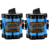 2 x Shentec 18 V 3000 mAh lithium-accu, compatibel met Gardena robotmaaier R80Li R75Li R70Li R50Li R45Li R40Li R38Li Husqvarna automatische grasmaaier 105, 305, 308, 308 x Flymo 1200R