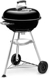 Weber Compact Kettle Houtskoolbarbecue 47 centimeter | Barbecue Met Deksel | Standaard En Wielen| Vrijstaande Outdoor Oven, Smoker & Kookplaat - Zwart (1221004)